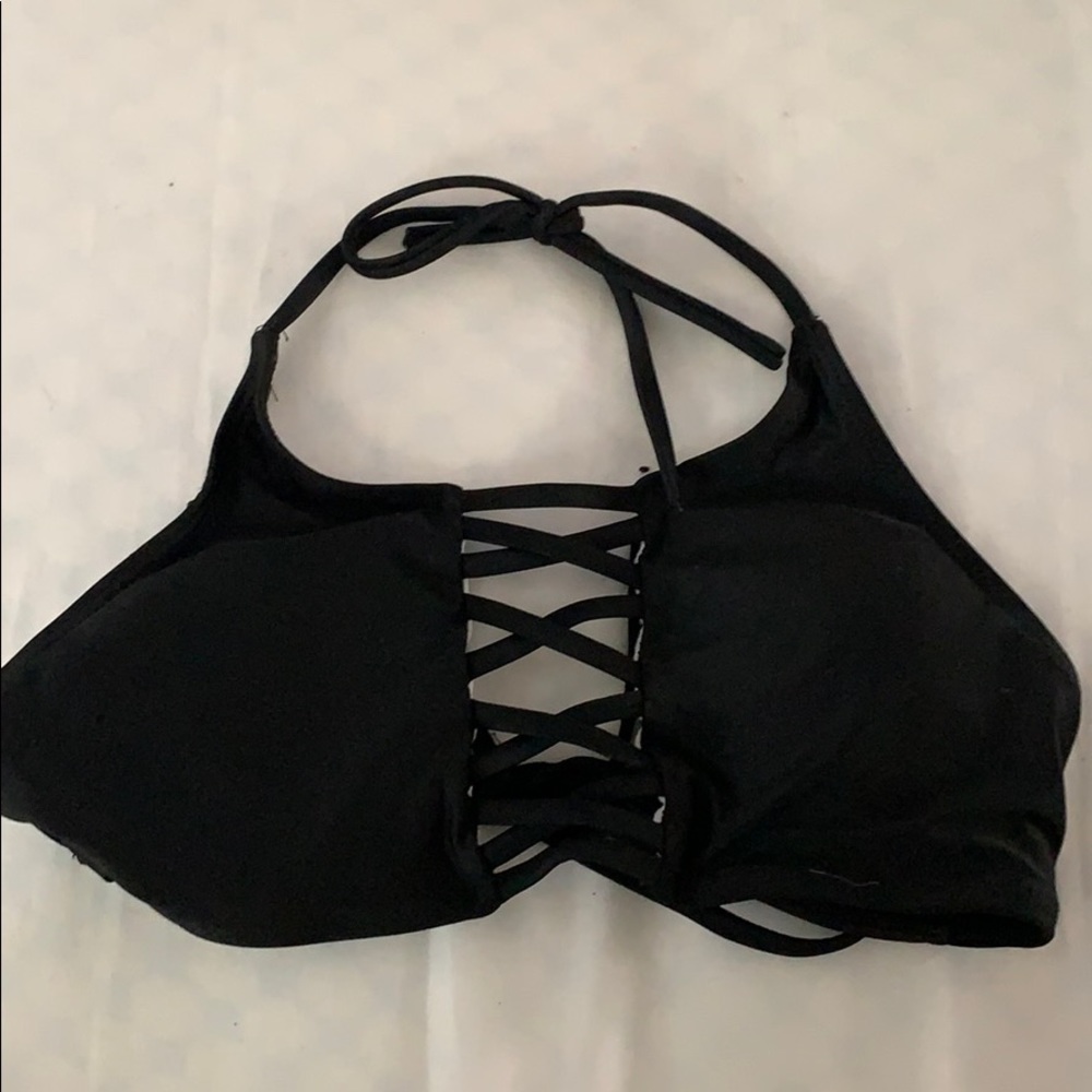 Black bathing suit top